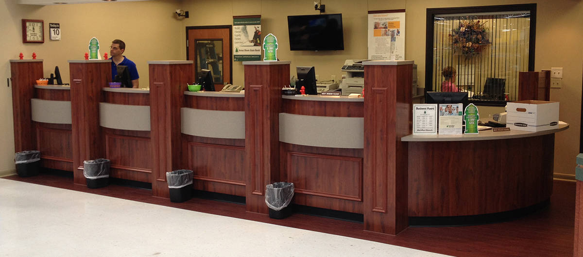 Custom Reception Desk for a Bank