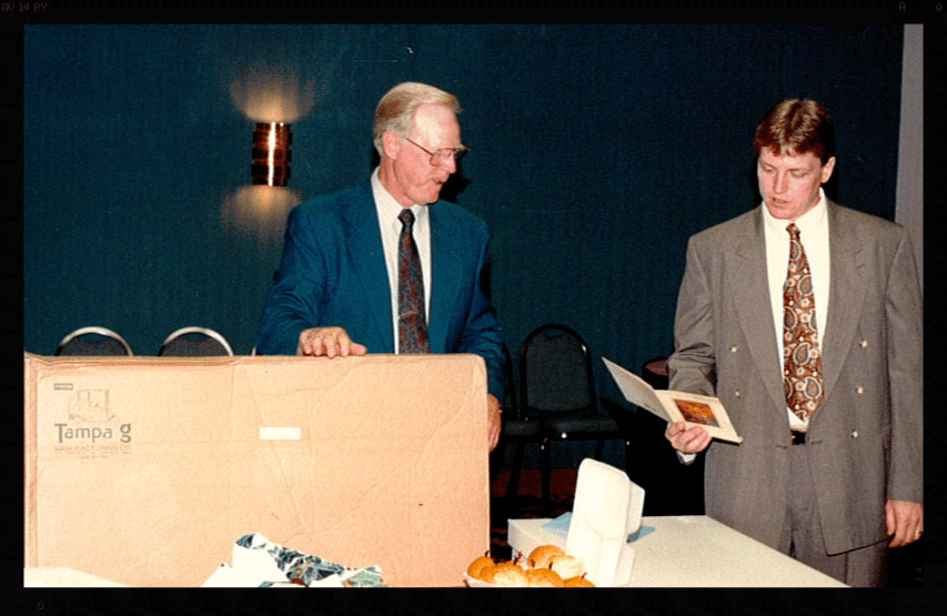 David and Richard Schmidt at David's Retirement